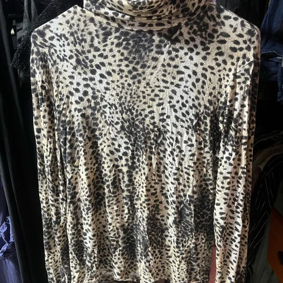 Intimissimi Leopard Print Top - Black and Cream - Picture 1 of 4